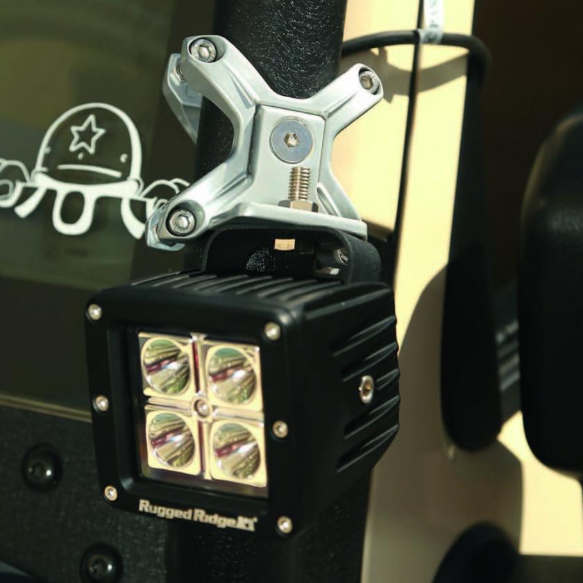 Rugged Ridge X Clamps Installed on Jeep High Res 2